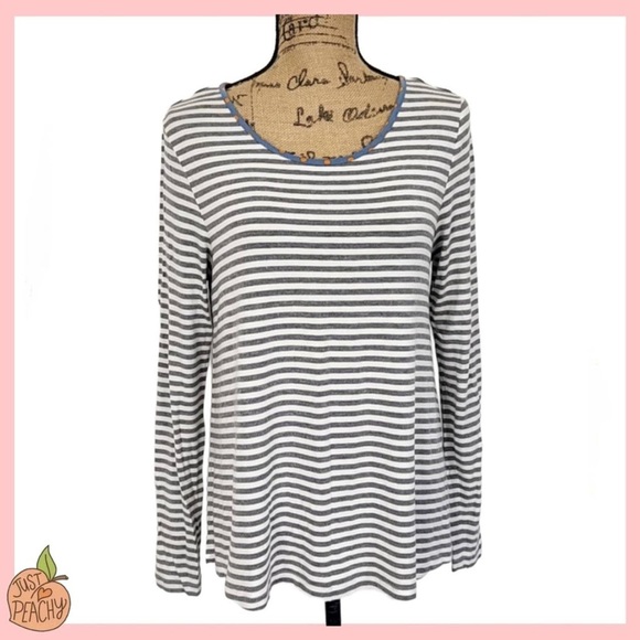 Matilda Jane From Within Striped Keyhole Scoop Top small. - Picture 2 of 11